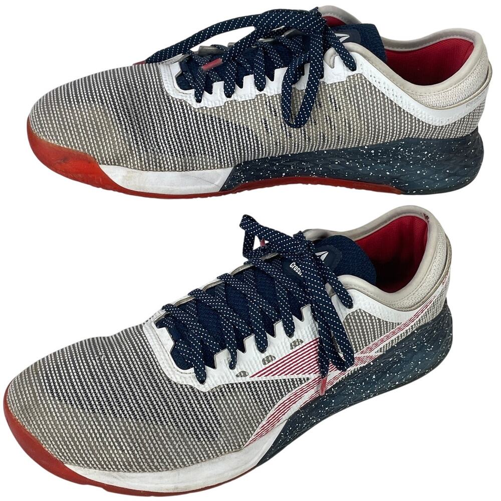 Reebok Nano 9 Crossfit Mens Red White Blue Patriotic Weightlifting Shoe Size 14